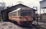 Am 17.4.1992 stand der Schmalspurtriebwagen MBxd2-311 im BW in Gryfice.