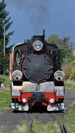 Im Bild die Dampflokomotive Px48 3901, welche hier Anfang September 2024 an der Haltestelle in Rosnowo (Roßnov) pausiert.