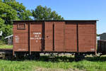 Ende September 2024 war in Koszalin (Köslin) dieser reastaurierte Güterwagen (00-0 094 2-10 09-3 S) abgestellt.