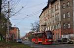 Wagen 664 auf der Linie 15 Richtung   Sosnowiec Osiedle Zamkowe  bei  Katowice Szopienice Dwr  (28.10.2013)