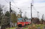 Konstal 105Na Wagen 440 auf der Linie 27 von  Kazimierz Grniczy Pętla  nach  Pogoń Akademiki  bei der Haltestelle  Porąbka Wiejska  (28.10.2013)