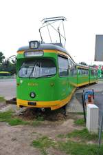 MPK Poznan Düwag GT8 Wagen 655 (ex Düsseldorf) dient jetzt als Cafe am 17.07.18 in Posen (Polen)