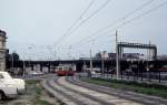 Szczecin / Stettin SL 6 Krzysztofa Kolumba / Szczecin Glwny (Hauptbahnhof) am 20. September 1975.