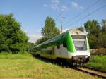 Nachdem KM 44121  Mazovia  den Betriebshof Warszawa Grochw verlassen hat, fhrt er nach Warszawa Wschodnia, um eine Reise nach Płock zu beginnen (13.06.2010).