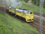 M62-1077 fhrt mit ainem Kesselzug am 15.05.2007 durch Bydgoszcz Rynkowo in Richtung Gdansk.