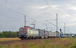 Mit einem Containerzug rollte 193 515 (370 027) am 08.07.20 durch Gräfenhainichen Richtung Wittenberg.