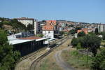 Bahnhof Mirandela fotografiert von oben am 07.06.2017