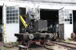 Ein alter Schienenkran verrichtete am 12.5.2010 noch immer seinen Dienst
im Depot Timisoara.