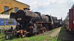 Dampflok 150 1105 ausgestellt im Bahnmuseum Sibiu.