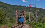 60 1356 mit dem R 4655 (Viseu de Jos - Sighetu Marmatiei) an den Einfahrsignalen Valia Vysheului 21.8.24