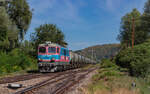 60 1545 der GFR mit dem 662190 (Simleul Silvaniei - Brazi) im Bahnhof Ileanda 24.8.24
