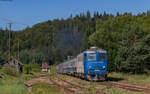 62 0741 mit dem R 4112 (Beclean pe Somes / Bucuresti Nord - Sighetu Marmatiei) im Bahnhof Dealul Stefănitei 20.8.24
