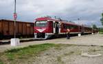 Triebwagen 78 3226-7 am 14.05.2018 in Valeni de Munte kurz vor der Ausfahrt nach Ploiesti-Süd.