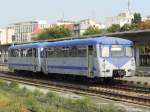 Dieser ehemalige Schienenbus der  DR  stand am 25.08.2013 um 18:20 Uhr in Timisoara Nord.