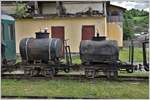 Die Zisternenwagen auf der Wassertalbahn (760mm Spurweite) sind dementsprechend auch viel kleiner. Viseu de Sus. (11.06.2017)