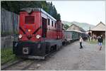 87-0015-5 ist mit ihrem Produktionszug mit einstündiger Verspätung bereit zur vierstündigen Fahrt in Wassertal bis zur Endhaltestelle Coomanu. Viseu de Sus. (12.06.2017)