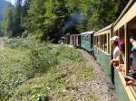 Die Wassertalbahn,von den Einheimischen liebevoll Mocanita genannt,ist weltweit wohl die letzte Waldbahn auf der Dampfzüge verkehren.Auf dem Abschnitt Viseu de Sus bis Station Paltin,km 21.6,