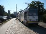 Bukarester Straenbahnlinie 5 an der Endstation Aeroport Baneasa