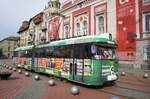 Rumänien / Straßenbahn (Tram) Timişoara: Hansa GT4c - Wagen 3457 (ehemals Bremen) der Regia Autonomă de Transport Timişoara (R.A.T.T.), aufgenommen im März 2017 im