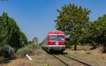 614 073 / 614 074 als R 10308 (Bârlad - Galati) bei Moscu hc. 17.8.24
