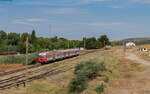 614 022 / 614 021 als R 10304 (Bârlad - Galati) im Bahnhof Foltesti 18.8.24