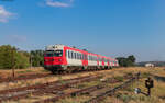 614 022 / 614 021 als R 10302 (Bârlad - Galati) im Bahnhof Foltesti Hm.