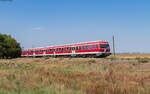 614 073 / 614 074 als R 10308 (Bârlad - Galati) am Bahnhof Foltesti 17.8.24