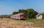 614 074 / 614 073 als R 10303 (Galati - Bârlad) im Bahnhof Tulucesti 18.8.24