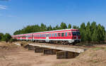 614 074 / 614 073 als R 10303 (Galati - Bârlad) bei Moscu 18.8.24