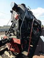 Die Dampflokomotive Л-2342 im Eisenbahnmuseum am Rigaer Bahnhof von Moskau (Mai 2016)