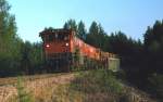 Tb 286+Tb 293 mit holzzug in Oxberg wegen die rangierarbeiten in frhen morgenstunden in august 1975