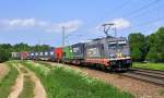 Hecktor Rail 241 005  Solo  mit KLV-Zug in Richtung Osnabrück am 19.05.14 zwischen Vehrte und Belm.