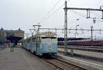 Göteborg Göteborgs Spårväger SL 8 (Tw Hägglund M25 621) Centralstationen am 9. Mai 1971. - Scan eines Farbnegativs. Film: Kodak Kodacolor X. Kamera: Minolta SRT-101.