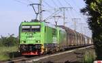 Green Cargo Br 5404 (91 80 6185 404-1 D-GC) & Br 5406 (91 80 6185 406-6 D-GC) am 10.06.2022 mit einem Ganzzug südwärts fahrend.