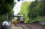 Ein Nachschuss von der 242.502/182 502-5  ZURG  von Hectorrail kommt als Lokzug aus Richtung Aachen-West,Laurensberg,Richterich und fährt durch Kohlscheid und fährt die Kohlscheider-Rampe