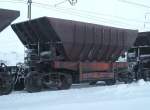 Erzwagen Uad, aufgenommen 18.03.2006 in Vassijaure station, Stckzahl (Januar 2005) 168, Volumen 34 m3, Nutzlast 80 Tonnen