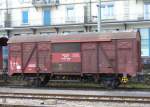 Dienstwagen Xs 40 85 954 4 114-3 Abgestellt im Bahnhofsareal von Fribourg am 16.12.2006