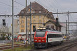 XTmass 99 85 9160 001-5 Infrastrukturdiagnose durchfährt am 29.02.2024 den Bahnhof Pratteln.