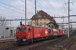 Löschzug  Basel  XTmas 99 85 9174 002-7 durchfährt am 29.02.2024 den Bahnhof Pratteln.