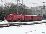 SBB - LRZ Genf im Bahnhofsareal von Nyon am 14.02.2013