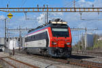 Infrastruktur Fahrzeug XTmass 99 85 160 001-5 durchfährt den Bahnhof Pratteln. Die Aufnahme stammt vom 12.03.2021.