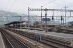 BUCHS (Kanton St. Gallen), 04.10.2012, Blick auf den Bahnhof