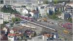 S2 15553 nach Thusis und S1 1510 nach Schiers begegnen sich bei Chur West.