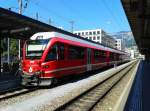 ABe 4/16 3102 als S2 1563 (Chur - Thusis) am 21.7.2015 kurz vor der Abfahrt in Chur.
