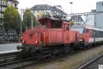 Ee 3/3 16442 beim rangieren im Bahnhofsbereich von Luzern. Die Aufnahme entstand am 9. Oktober 2009.