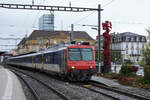 Regio Neuchâtel - Frasne mit RBDe 562 004-2 in Neuchâtel am 2. November 2019-
Foto: Walter Ruetsch