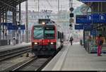 RBDe 4/4 (ABt NPZ DO 50 85 39-43 858-2 CH-SBB) der S-Bahn Aargau (SBB) als S29 nach Turgi (CH) steht in ihrem Startbahnhof Olten (CH) auf Gleis 9.
[10.7.2018 | 13:42 Uhr]