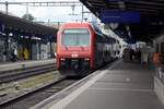 SCHAFFHAUSEN (Kanton Schaffhausen), 16.09.2021, 450 096 hat als S 24 aus Zürich den Zielbahnhof Schaffhausen erreicht