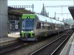 Triebzug RABe 535 101  Ltschberger  fotografiert bei einer Testfahrt im Bahnhof von Spiez am 29.07.08.