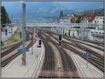 Fr die Freunde von Gleisbildern habe ich dieses hier eingestellt. Man sieht hier die Gleisanlagen des Bahnhof in Spiez; links geht es nach Interlaken, rechts zum BLS-Depot in Spiez sowie zum Ltschberg und weiter nach Brig. Die Aufnahme stammt vom 27.07.2008.